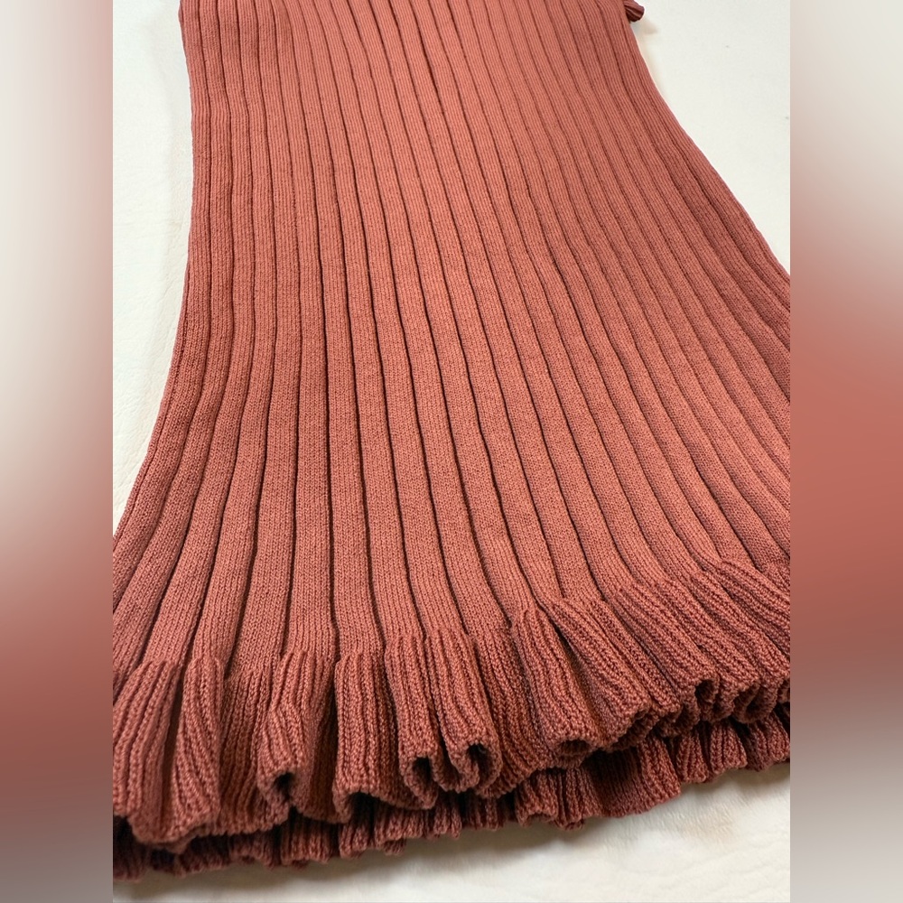 Hem and Thread Ribbed Sleeveless Sweater S Pink Lettuce Ruffle Edge (bin FF) - Picture 6 of 6
